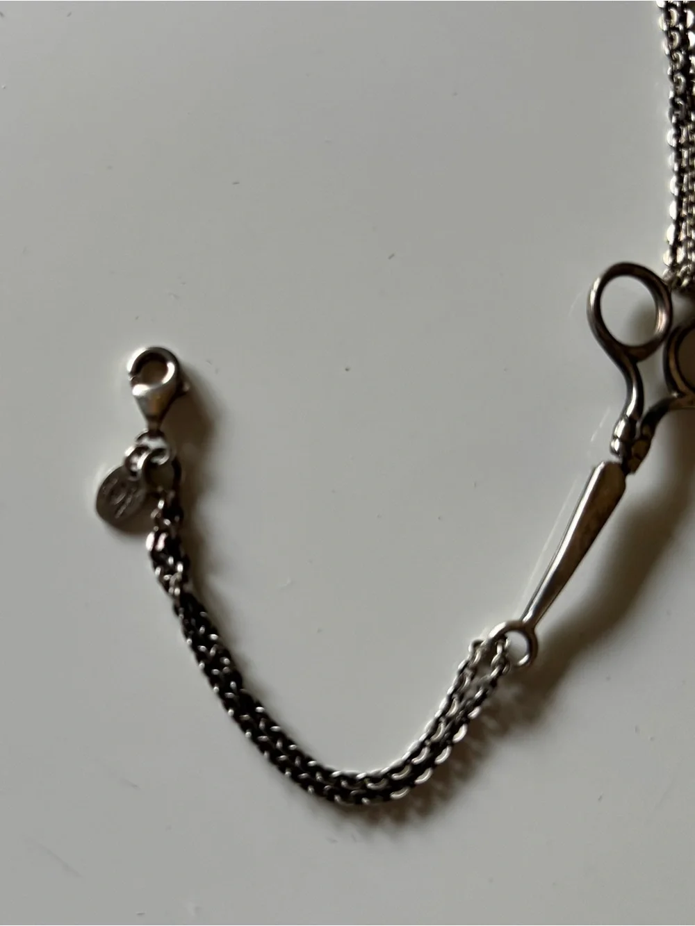 Spanner Italy 925 Sterling Silver Hairdresser Scissors Bracelet 7.5” Stylist